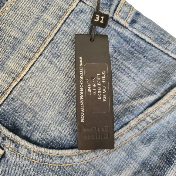Citizens of Humanity 5” Blue Skyler Denim Shorts Jean Anthropologie Size 31 - Picture 9 of 10
